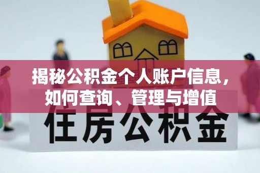 龙胜揭秘公积金个人账户信息，如何查询、管理与增值