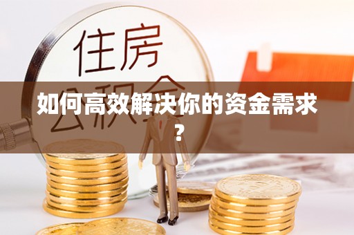 龙胜如何高效解决你的资金需求？