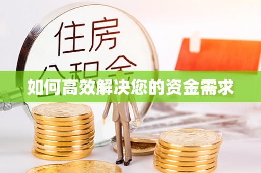 龙胜如何高效解决您的资金需求